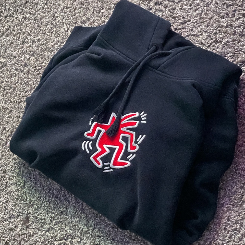 H&M Black Jacket with Red Design